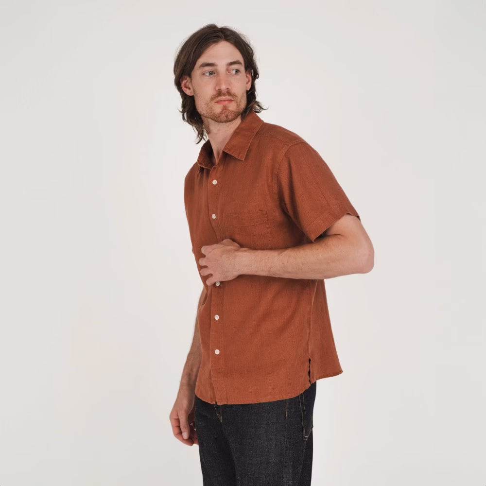 Hemp Clothing Australia - Men's Heritage Short Sleeve Shirt - Image 5