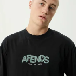 Afends - Safety Retro Tee Stone Black