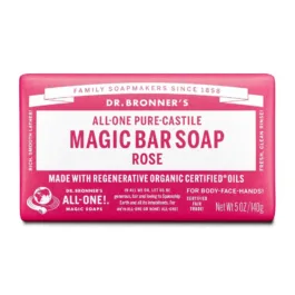 Dr. Bronner's Rose Pure Castile Bar Soap