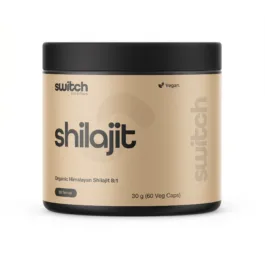 Switch Nutrition Shilajit organic Himalayan capsules front view natural mineral supplement