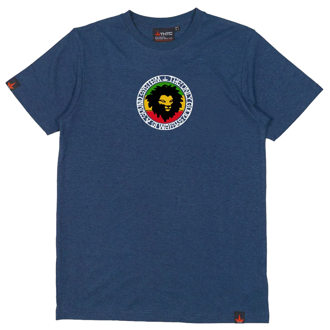 THTC - System of a Mau Hemp Premium Hemp T-Shirt Ocean Blue