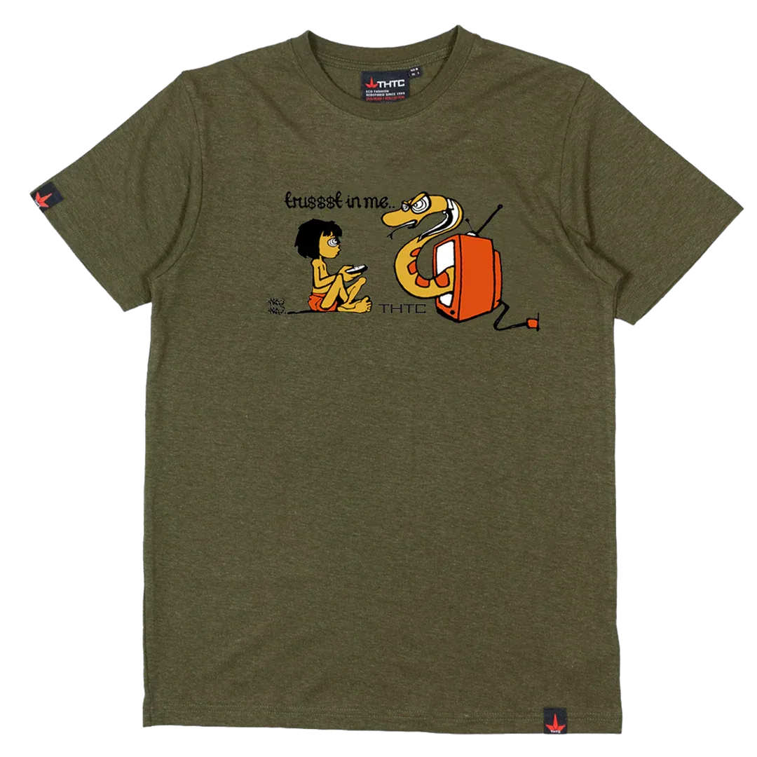 THTC - Trussst TV Premium Hemp T-Shirt Army Green