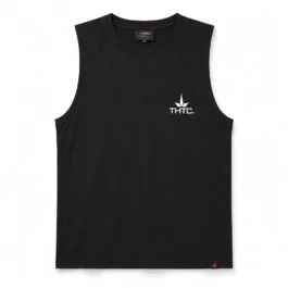 THTC - Mens Premium Hemp Tank THTC Logo Black