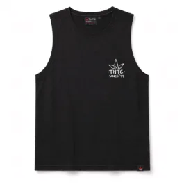 THTC - Mens Premium Hemp Tank Top Low Class Black