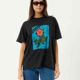Afends - Single N Thorny Oversized Tee Stone Black