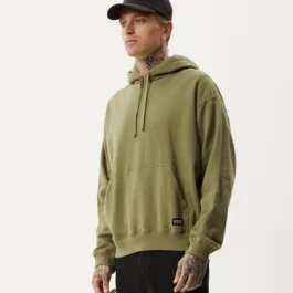 Afends - All Day Hemp Pull On Hood Military