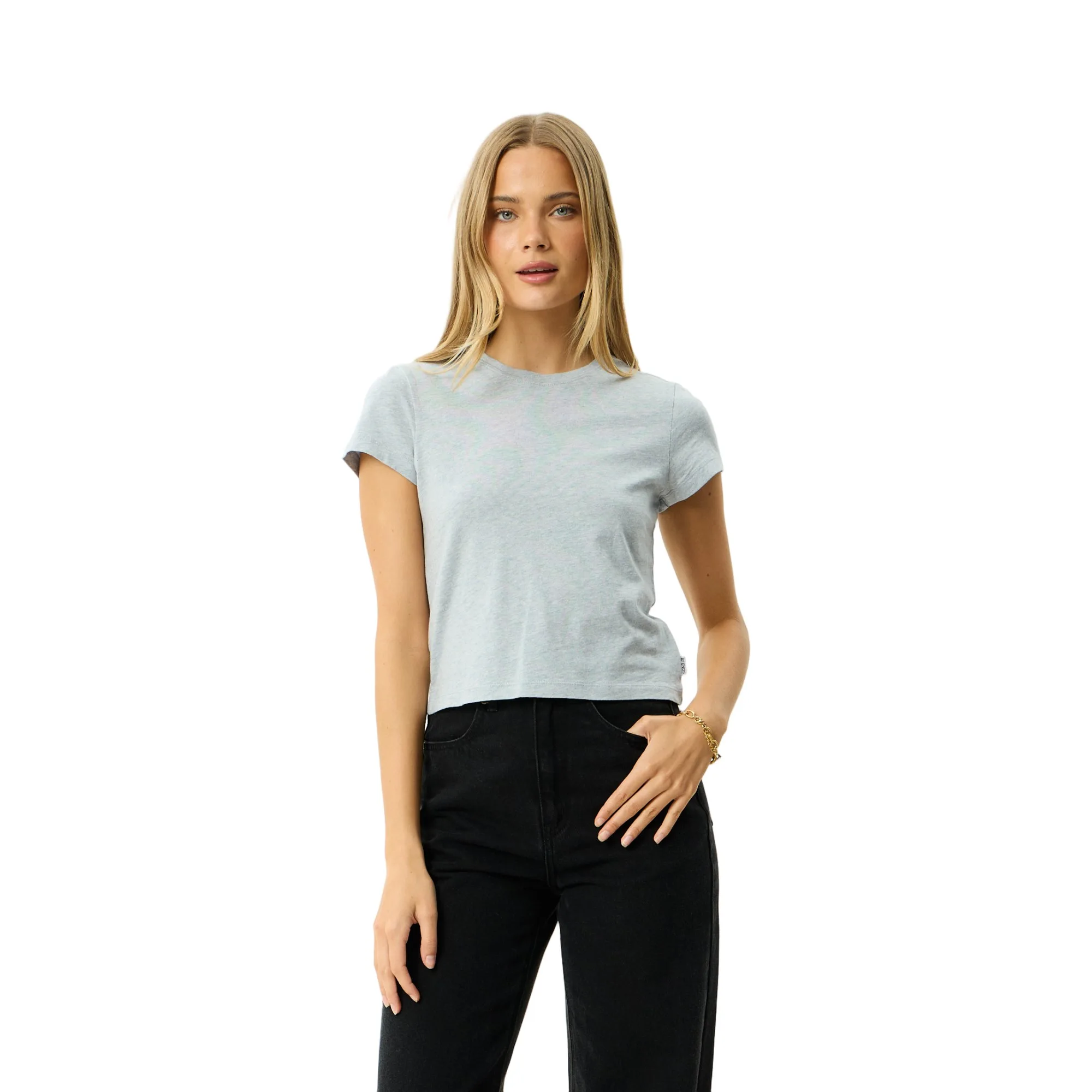 Afends - Carmen Baby Tee Shadow Grey Marle