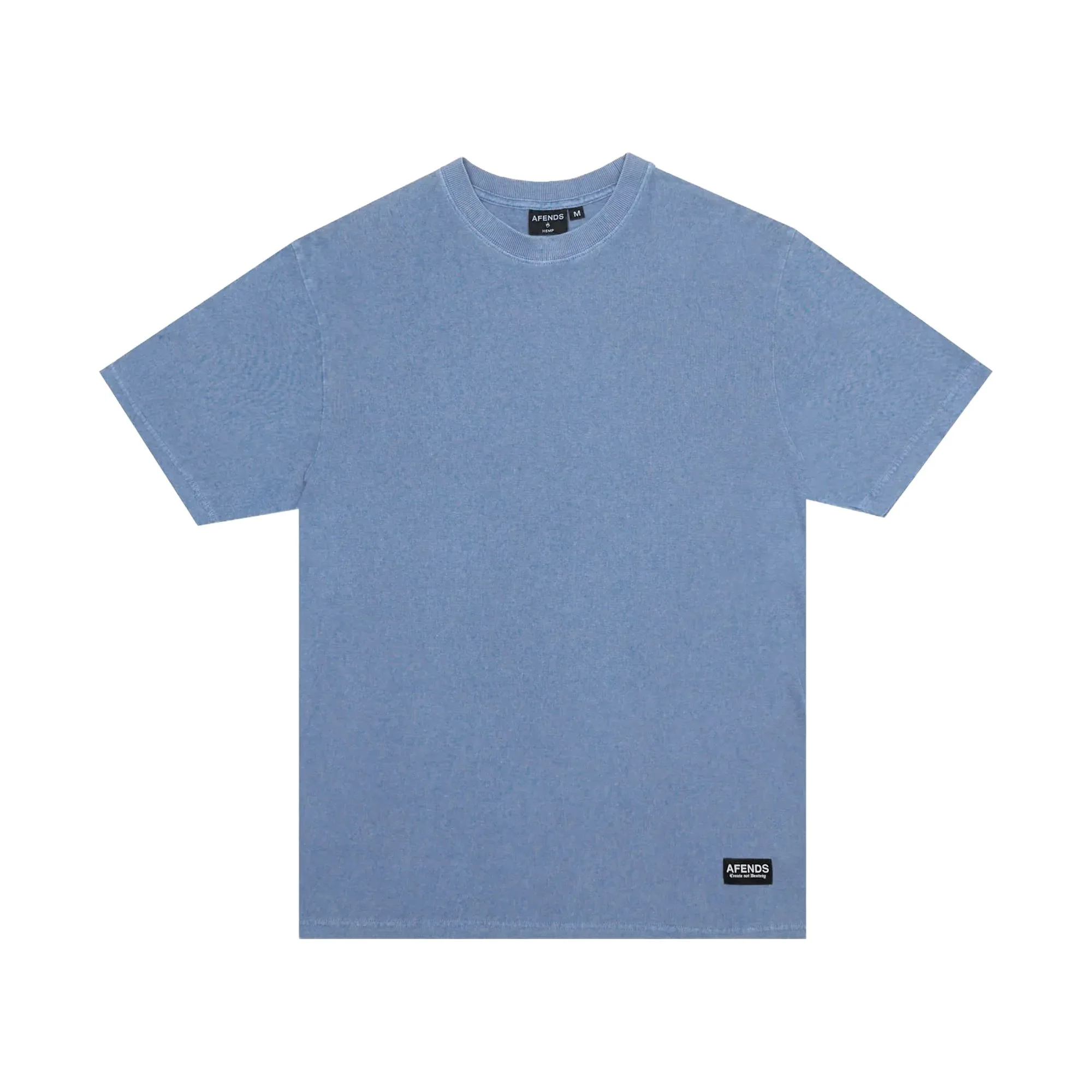 Afends Classic Retro Tee in washed slate blue