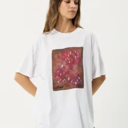 Afends Dark Heaven Oversized Tee White front