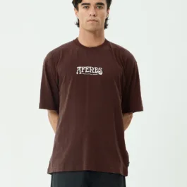 Afends - Perception Boxy Tee Washed Coffee