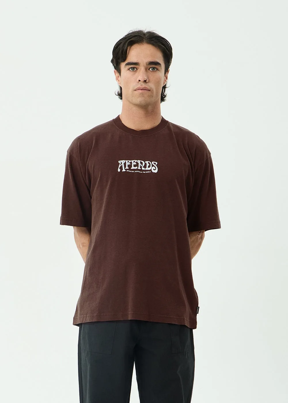 Afends - Perception Boxy Tee Washed Coffee - Image 2