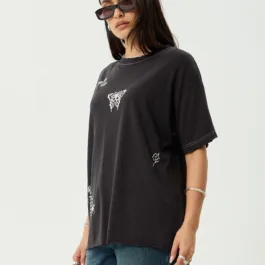 Afends - Rise Oversized Tee Stone Black