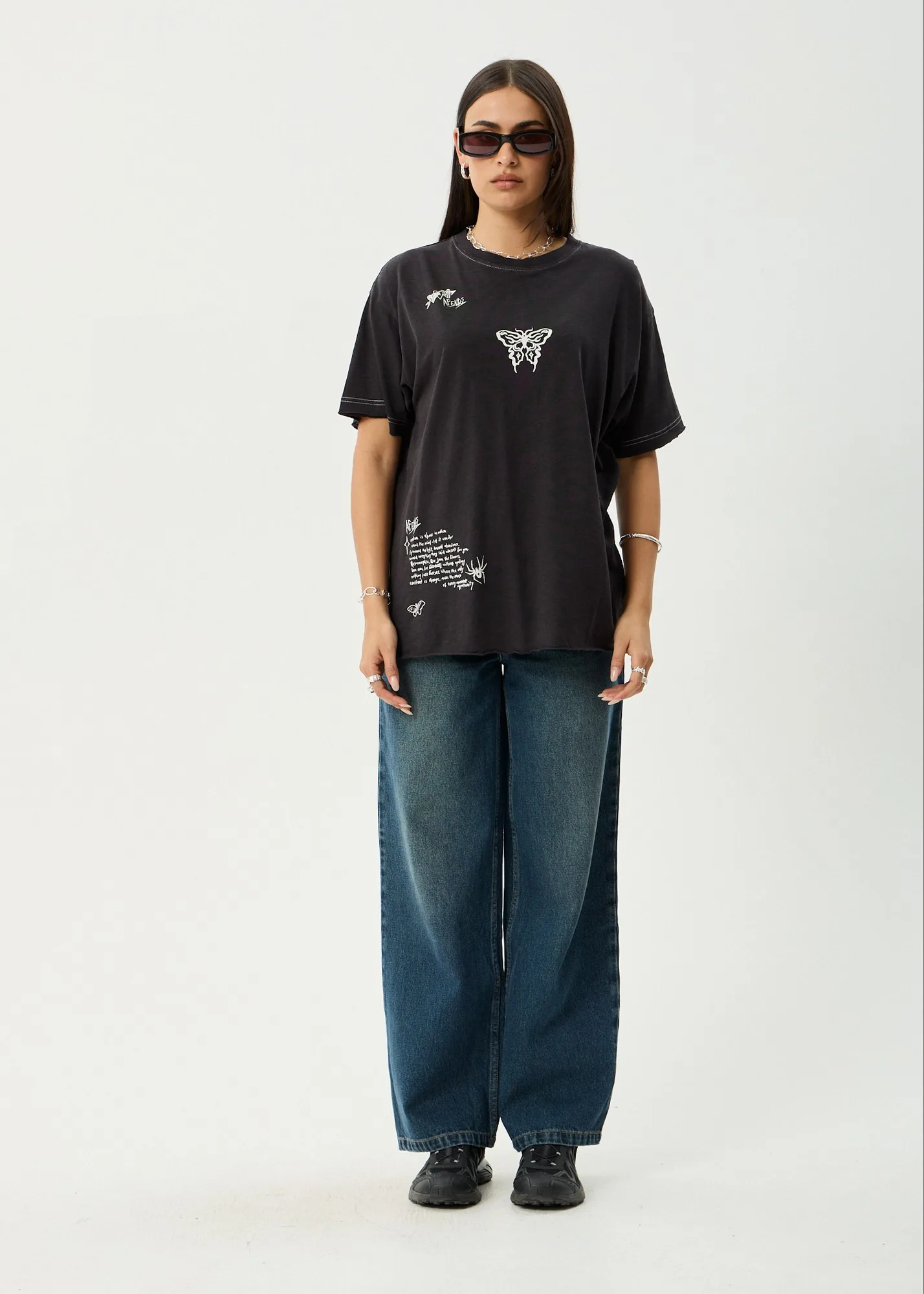 Afends - Rise Oversized Tee Stone Black - Image 5