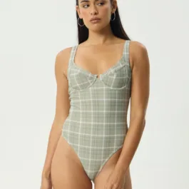 Afends Scout One Piece Olive Check