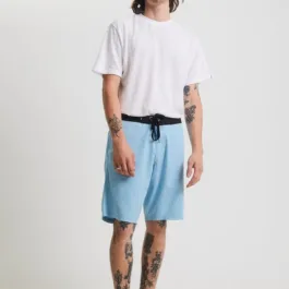 Afends Surf Related Hemp Fixed Waist Boardshort Sky Blue
