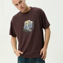 Afends - Wonders Boxy Tee Washed Coffee