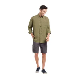 Braintree - Mens Hemp Rayon Long Sleeve Shirt Khaki