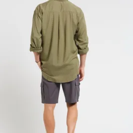 Braintree - Mens Hemp Rayon Long Sleeve Shirt Khaki