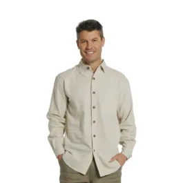 Braintree - Mens Premium Hemp Rayon Long Sleeve Shirt Bone