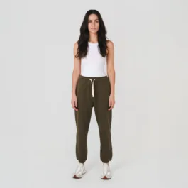 Hemp Clothing Australia Mens Track Pants Olive view 6