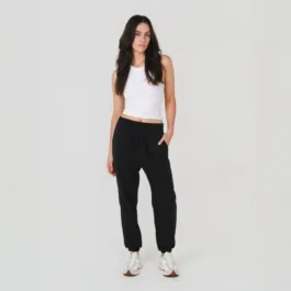 Hemp Clothing Australia - Womens Track Pants Black