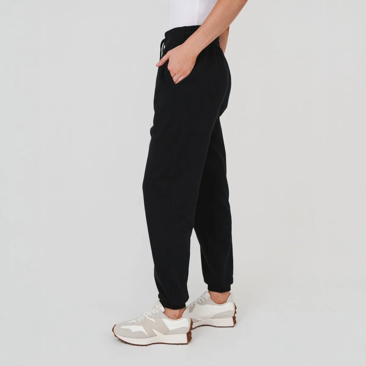 Hemp Clothing Australia - Womens Track Pants Black - Image 3