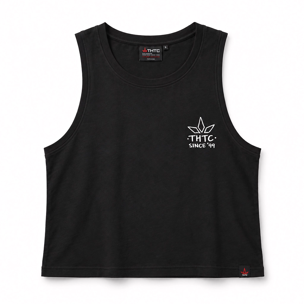 THTC - Womens Premium Hemp Tank Top Low Class Black
