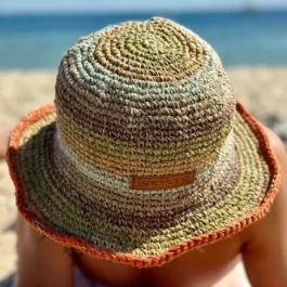 Spicysols - Crochet Hemp Hat Golden Hour