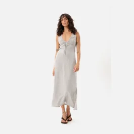 Afends Izzy Maxi Dress in Silver Birch