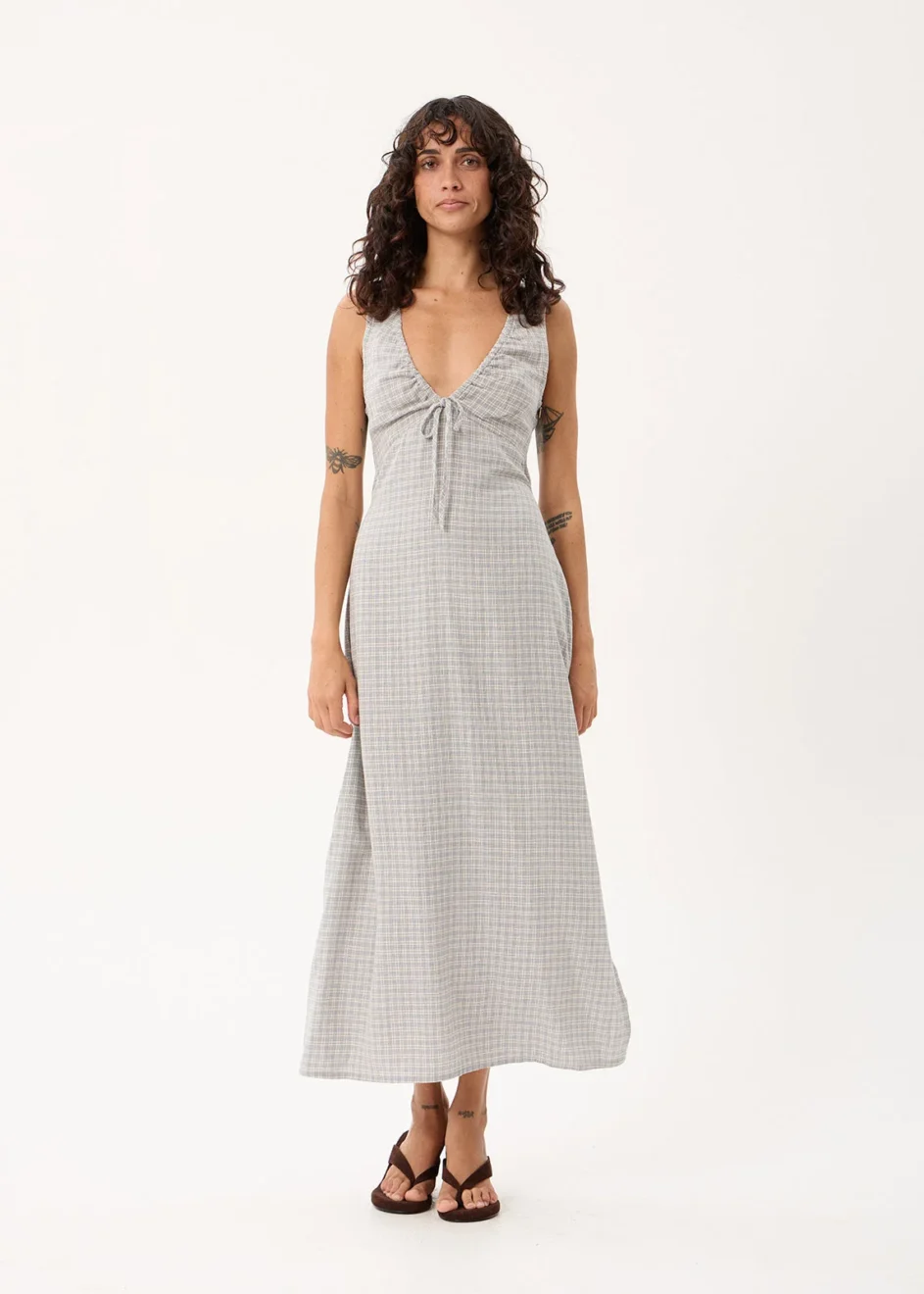 Afends Izzy Maxi Dress in Silver Birch