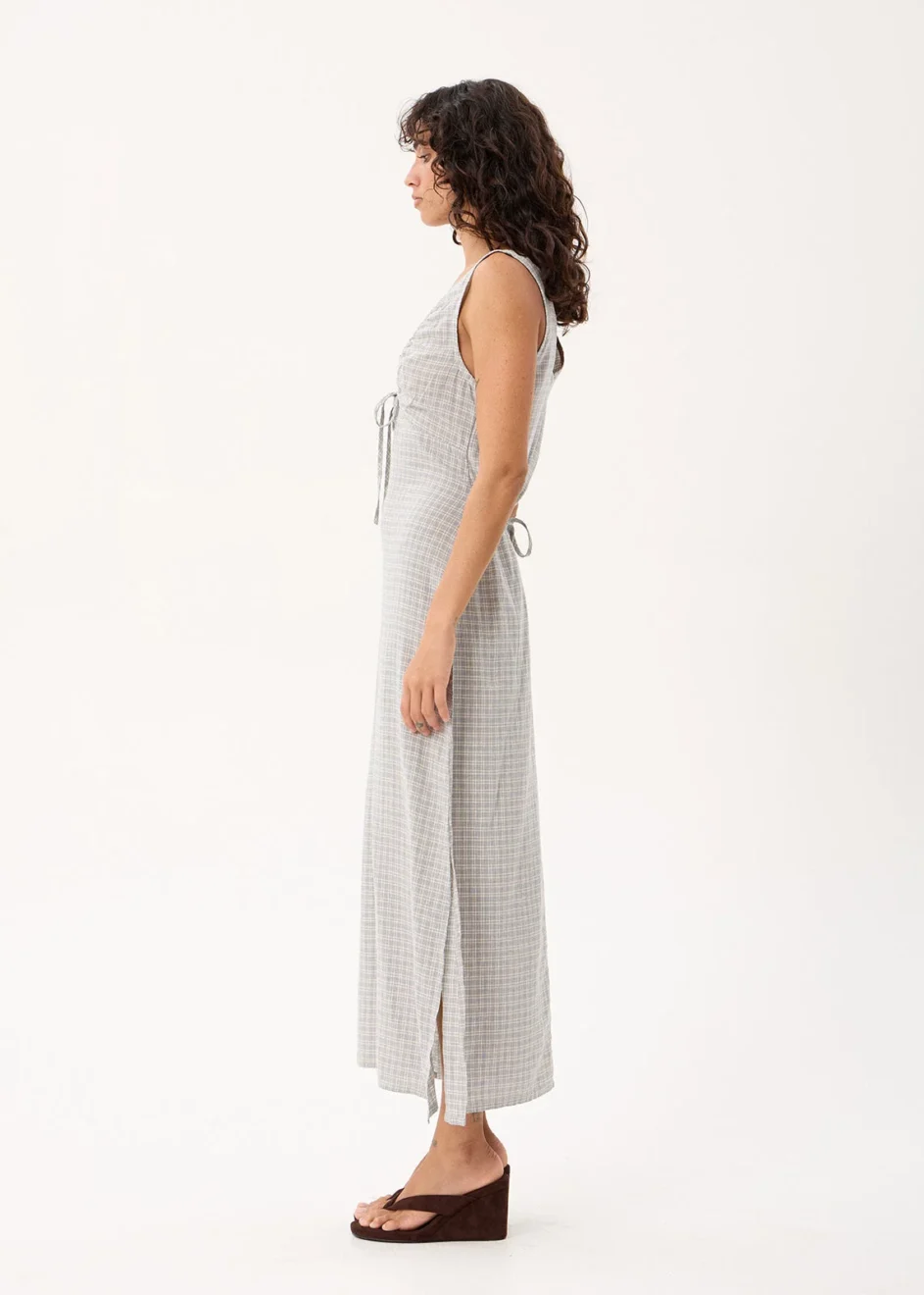 Afends Izzy Maxi Dress in Silver Birch