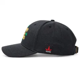 THTC - A Friend With Weed Embroidered Organic Hemp Cap Black