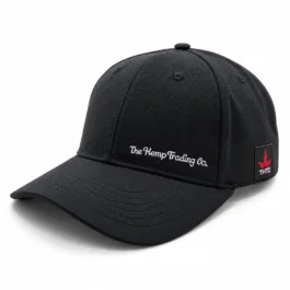 THTC - The Hemp Trading Co Embroidered Organic Hemp Cap Black