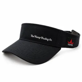 THTC - The Hemp Trading Co Embroidered Organic Hemp Visor Black