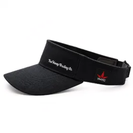 THTC - The Hemp Trading Co Embroidered Organic Hemp Visor Black