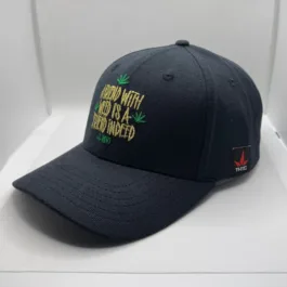 THTC - A Friend With Weed Embroidered Organic Hemp Cap Black