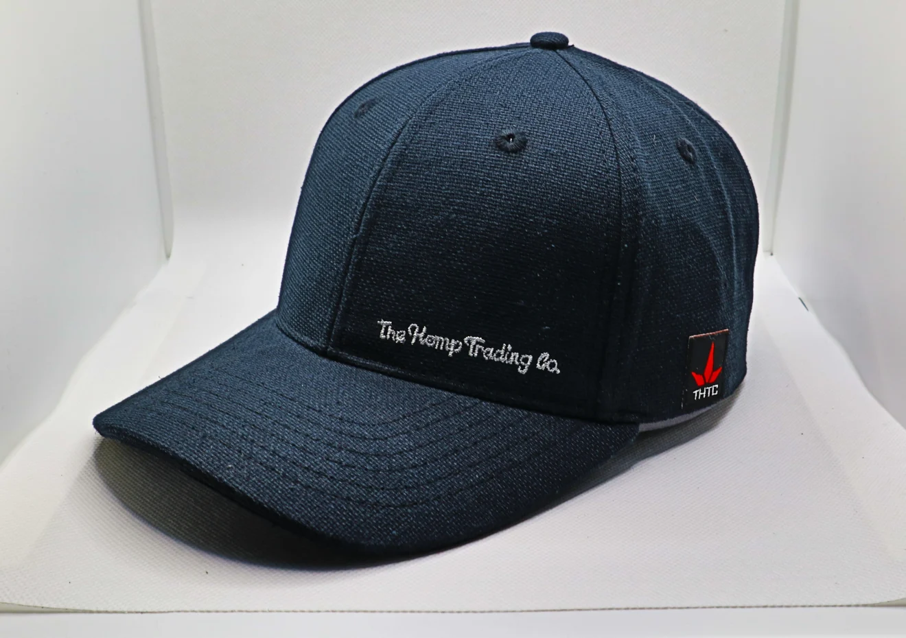 THTC - The Hemp Trading Co Embroidered Organic Hemp Cap Black - Image 2