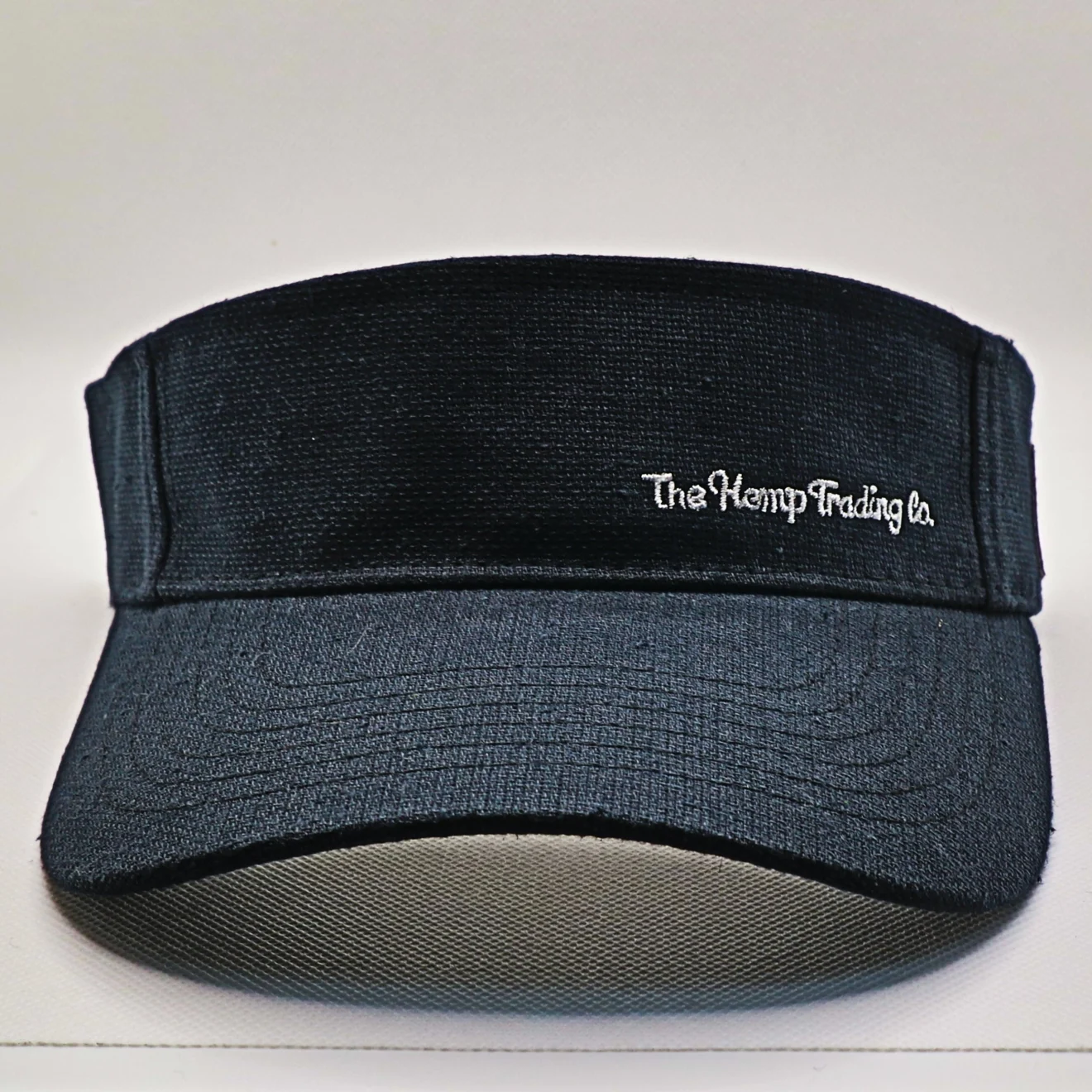 THTC - The Hemp Trading Co Embroidered Organic Hemp Visor Black - Image 3