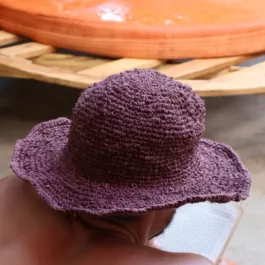 Spicysols - Crochet Wide Brim Hemp Hat Brown